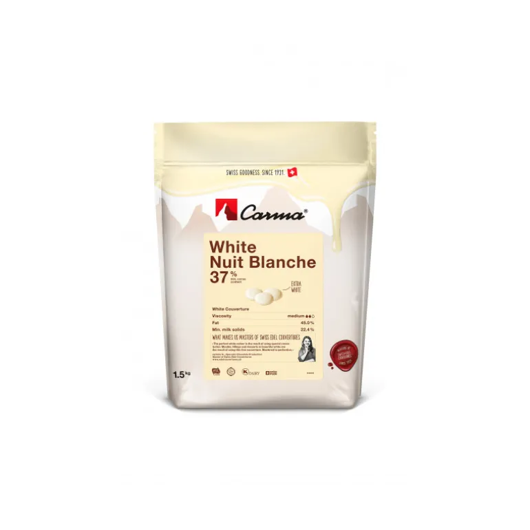 Chocolat de couverture White Nuit Blanche 37 % 1,5 kg