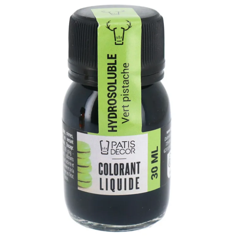 Colorant liquide hydrosoluble vert pistache 30 ml