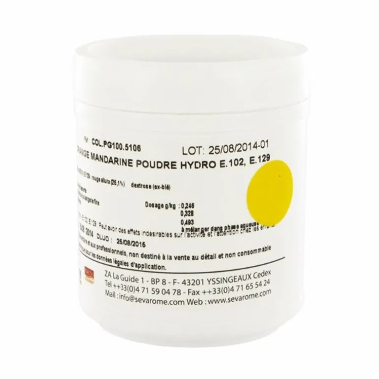 Colorant poudre alimentaire Mandarine 100 g