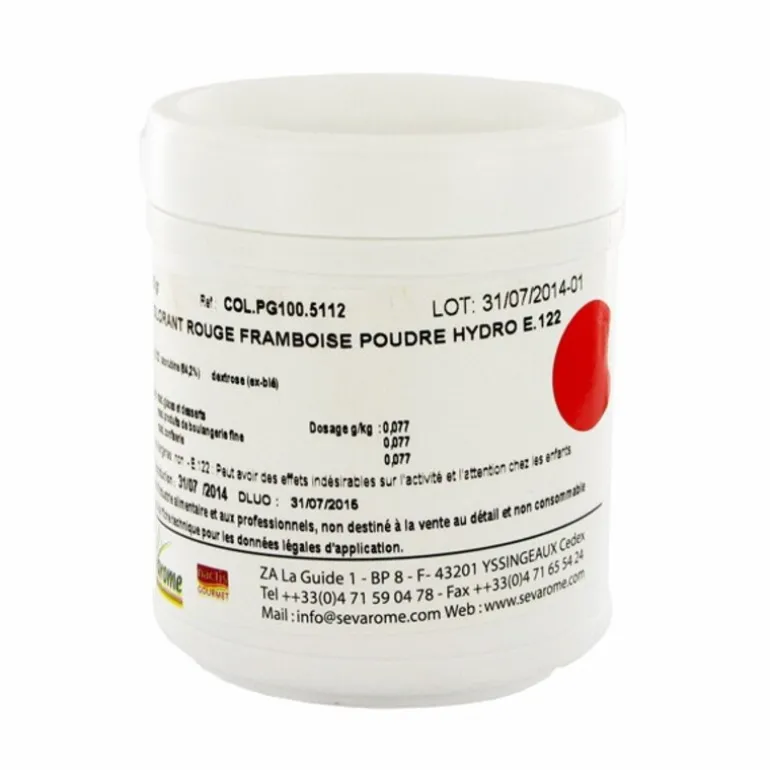 Colorant poudre alimentaire Rouge Framboise 100 g