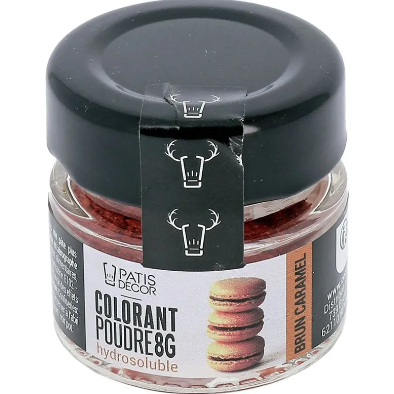 Colorant poudre hydrosoluble brun caramel 8 g