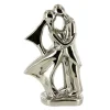Couple de mariés argent baiser 27 cm