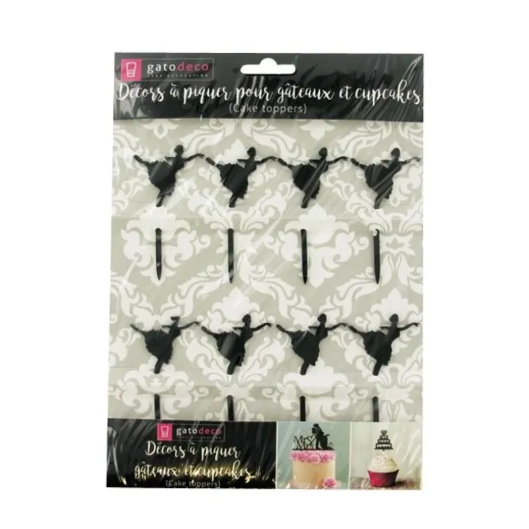 Cupcake Toppers Danseuse (x 8)