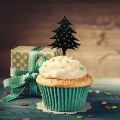 Cupcake Toppers Sapin de Noël (x 8)