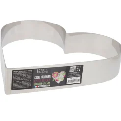 Cœur à mousse inox H 4,5 cm L 24 cm