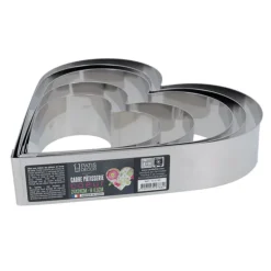 Cœur à mousse inox H 4,5 cm L 16 cm