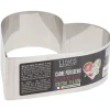 Cœur à mousse inox H 4,5 cm L 12 cm