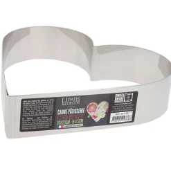 Cœur à mousse inox H 4,5 cm L 20 cm