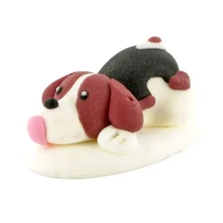 Décor comestible Chien couché 6,5 cm