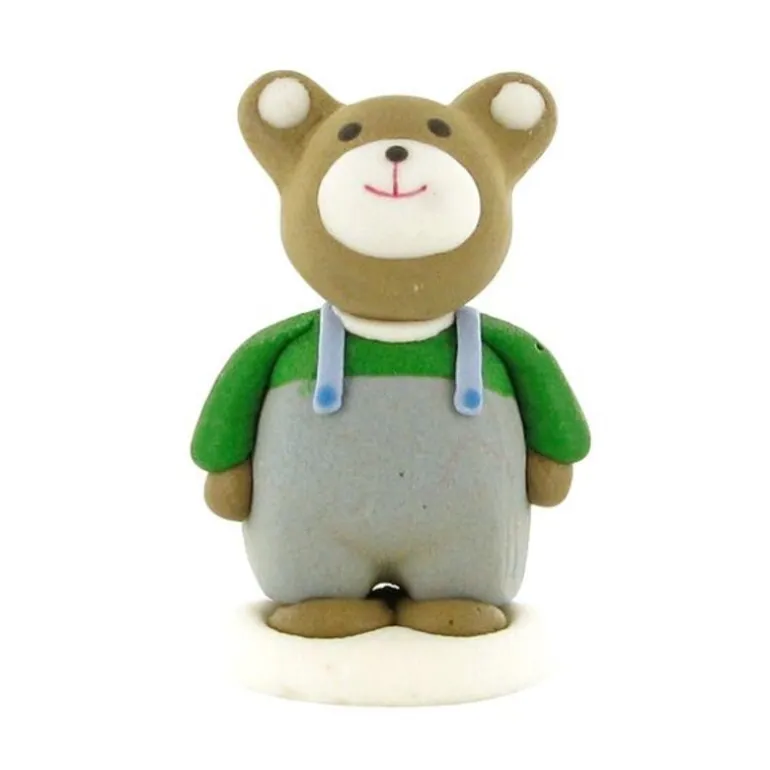 Décor comestible Ours en Salopette 6 cm