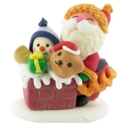 Décor comestible Père Noël cheminée