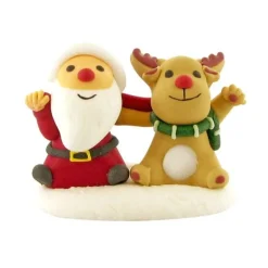 Décor comestible Père Noël et Renne assis