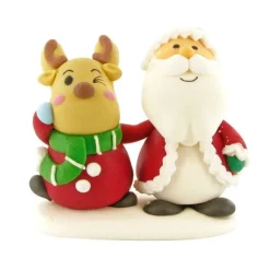 Décor comestible Père Noël et Renne debout