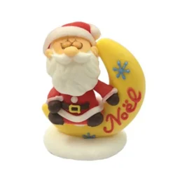 Décor comestible Père Noël lune