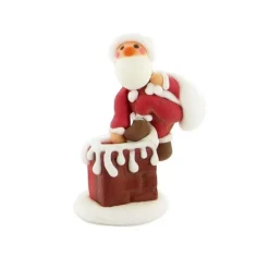 Décor comestibles Père Noël hotte dans la cheminée