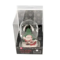 Décor de noël pour bûche "boule à neige Père Noël" à poser