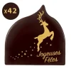 Décorations chocolat Joyeuses fêtes Cerf (x42)