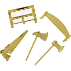 Décors à piquer "Haches et scies dorées" x 250 pièces