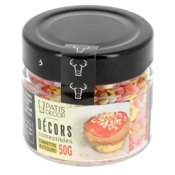 Décors comestibles confettis multicolores 50 g