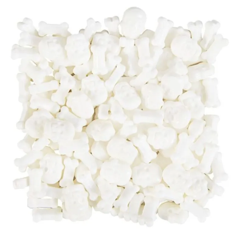 Décors comestibles crânes blancs Wilton