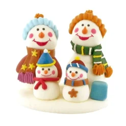 Décors comestibles Famille bonshommes de neige (x20)