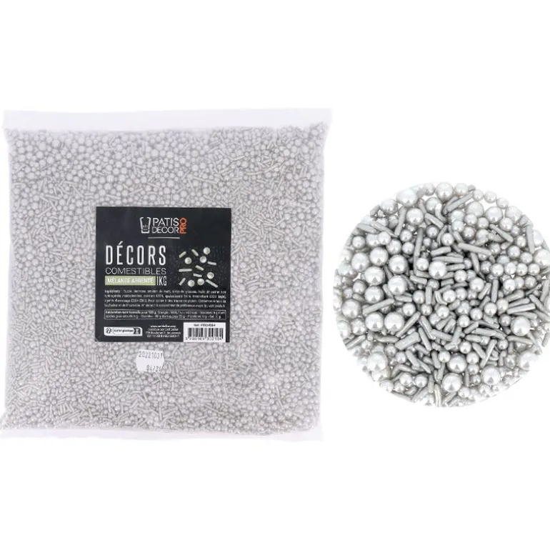Décors comestibles mélange argenté 1 kg