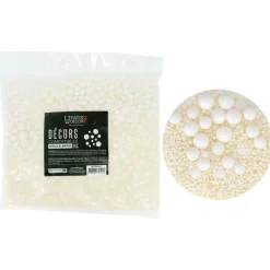Décors comestibles perles blanches 1 kg