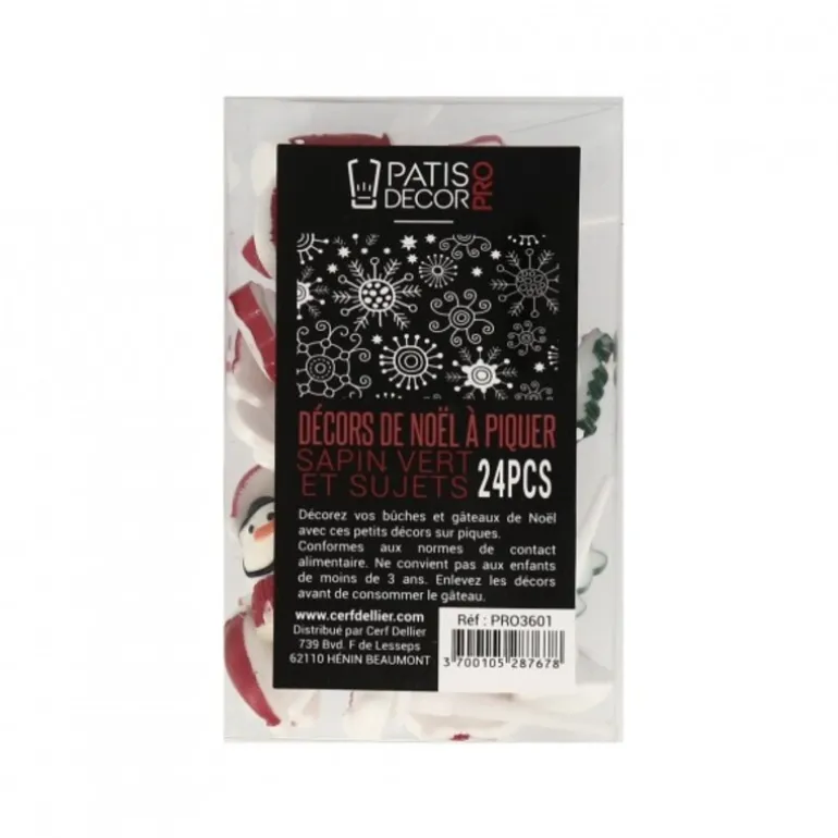 Décors de Noël assortis en résine thème 2 (x24)