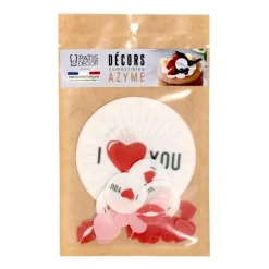 Décors en azyme assortis thème St Valentin « I Love You » - DDM 11/24