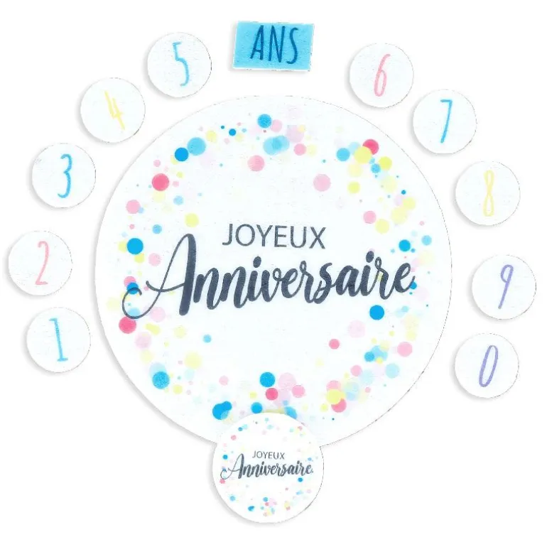 Décors en azyme assortis thème anniversaire n°5