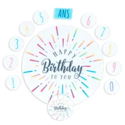 Décors en azyme assortis thème anniversaire n°4