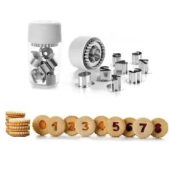 Découpoirs linzer Chiffres assortis (x 9)