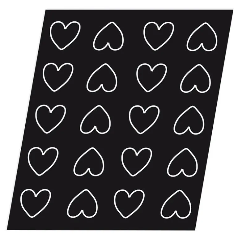 Flexipan 60x40 plaque de 20 coeurs 6,5x6 cm