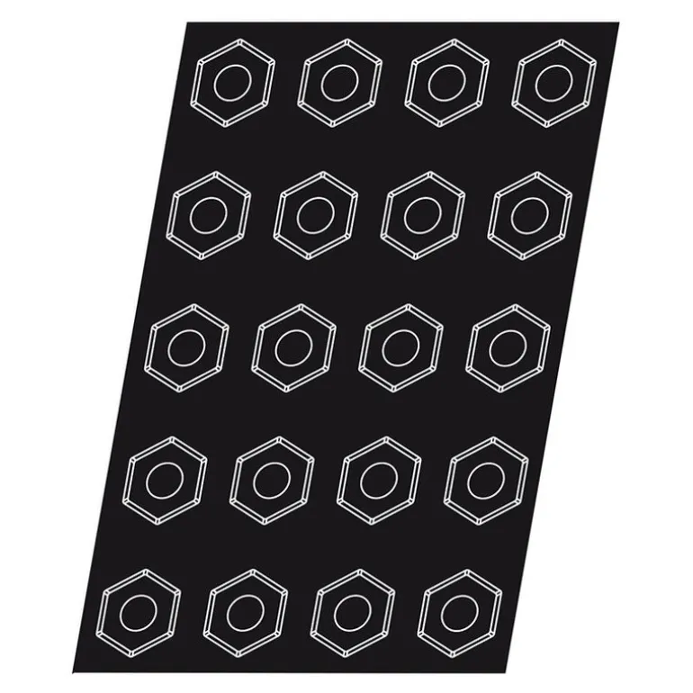 Flexipan 60x40 plaque de 20 hexagones 8 cm