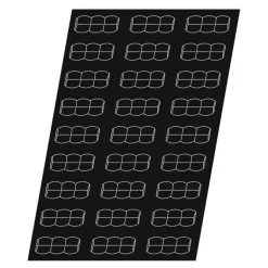 Flexipan 60x40 plaque de 27 mini-chenilles 10x4x3,6 cm