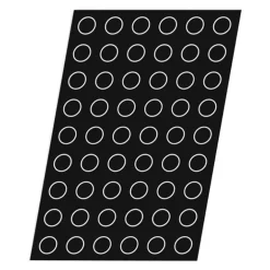 Flexipan 60x40 plaque de 54 mini-cylindres diamètre 3,8 cm hauteur 2 cm