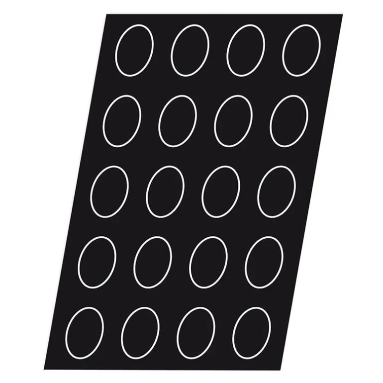 Flexipan 60x40 plaque de 64 ovales 5,7x3,5 cm