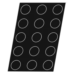 Flexipan 60x40 plaque de 48 quichettes tartelettes unies 4,8 cm