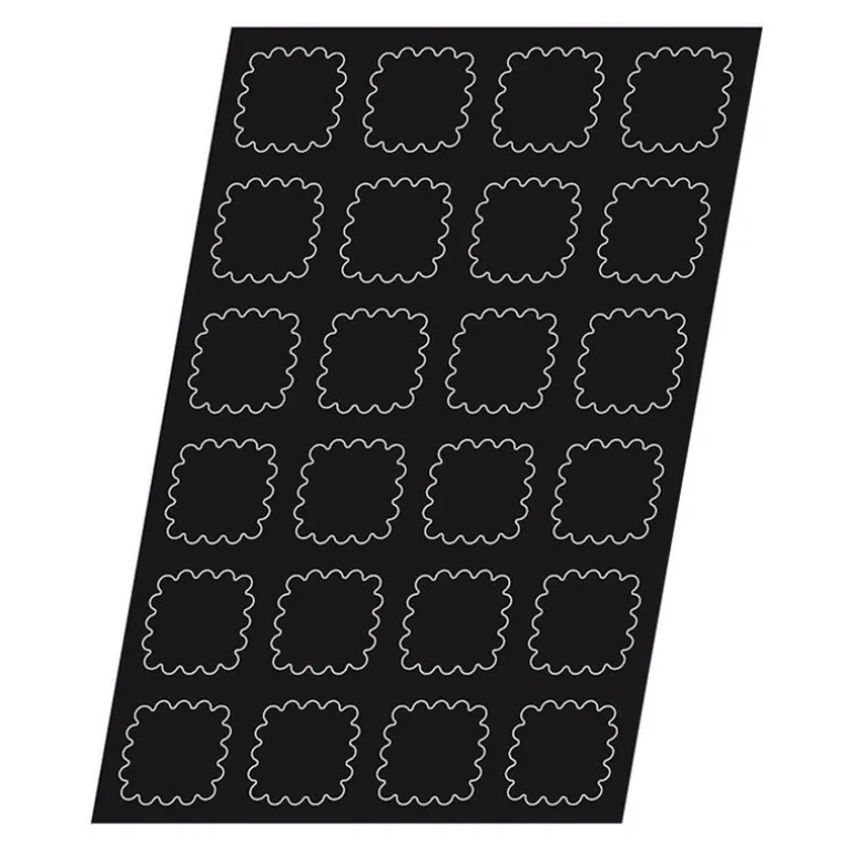 Flexipan 60x40 plaque de 24 tartelettes carrées cannelées 7,8 cm