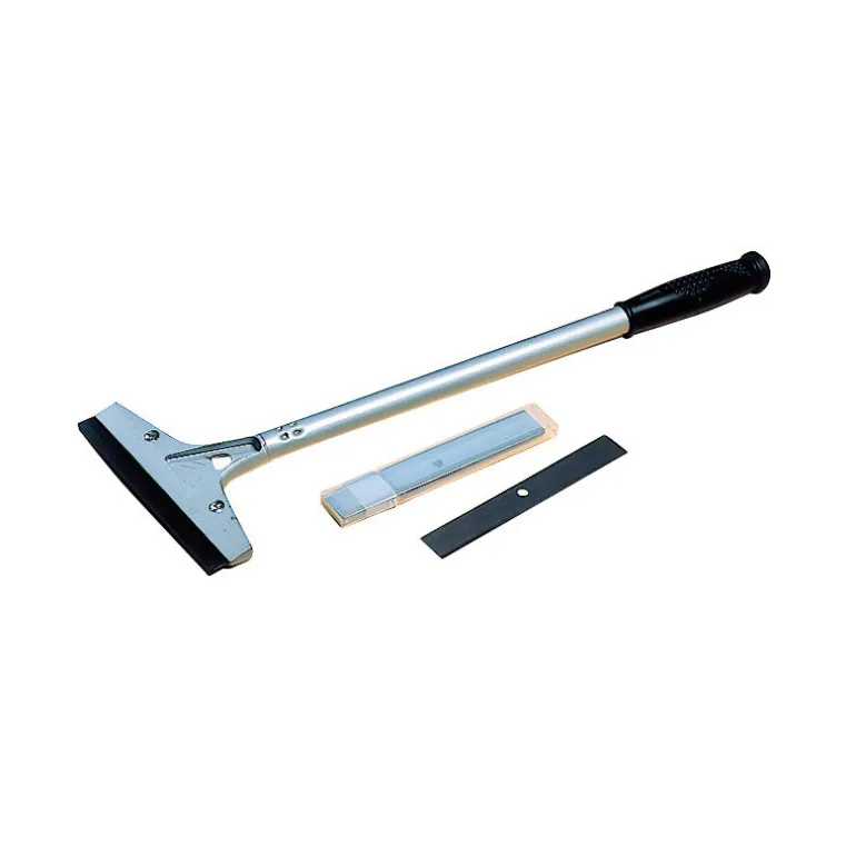 Grattoir à manche 5 lames inox de 15 cm manche 40 cm