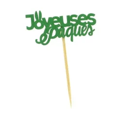 Inscription "Joyeuses Pâques" sur pique (x10)