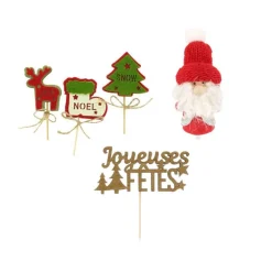 Kit décor Noël feutrine rouge