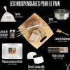 Lame de boulanger courbée en inox