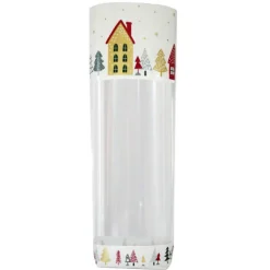 Lot sachets à motif village de Noël - 10 x 22 cm (x100)