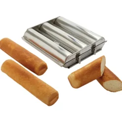 Matfer pain de mie rond triple inox mignon 30 cm diamètre 4,5 cm 180 g