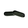 Mini assiette carton rectangle noire 4 x 8 cm (x100)