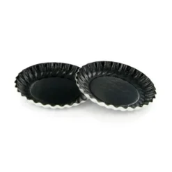 Mini assiette carton ronde noire 97mm (x50)