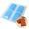 Moule chocolat en 3 parties 4 mini tablettes 3D