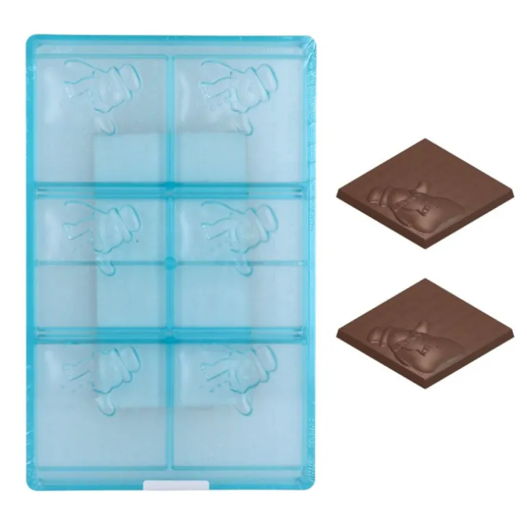 Moule chocolat tablettes bonhomme de neige