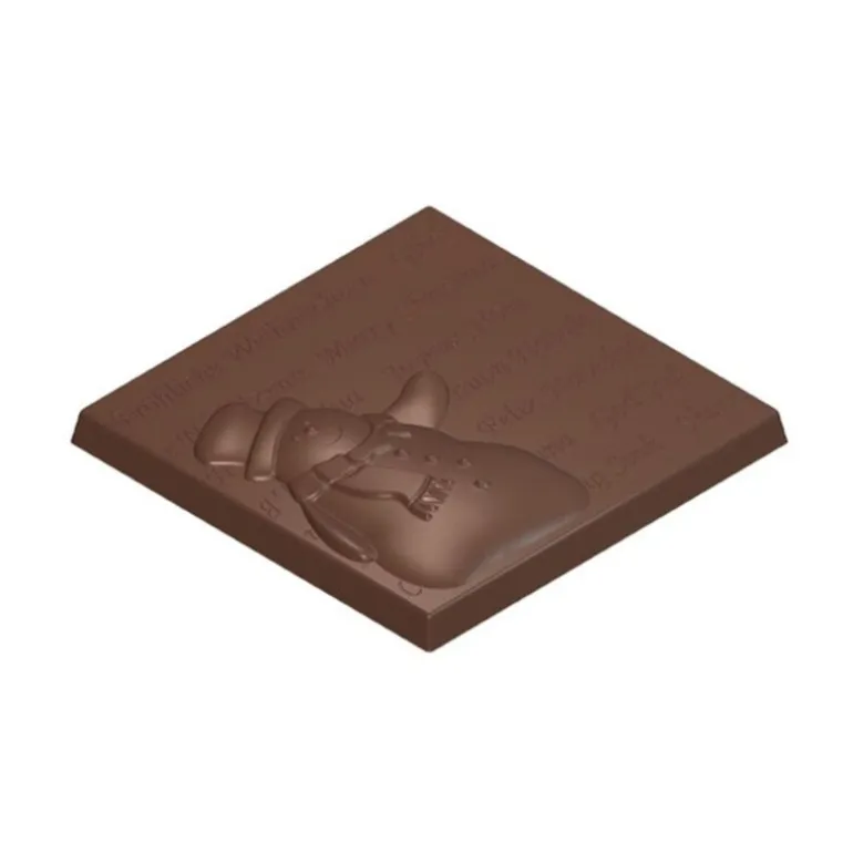 Moule chocolat tablettes bonhomme de neige
